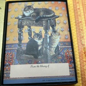 Bookplates Vtg. Antioch “from the library of “ 28 Total 3” x 4” Cat and Kittens